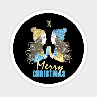 Merry Christmas Gemini Winter Holidays Magnet